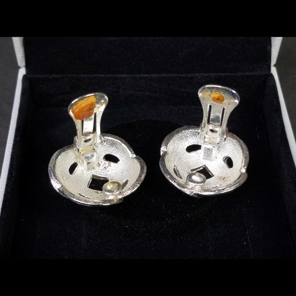 👯♀️Host Pick⚡️Vintage Vendome Silver Tone-Blue Earrings - Picture 3 of 4